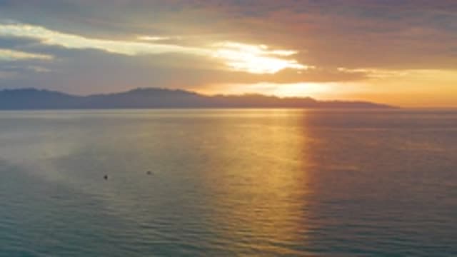 EL SARGENTO LA VENTANA MEXICO-2020: A Low Level Aerial View Of A Sun Setting