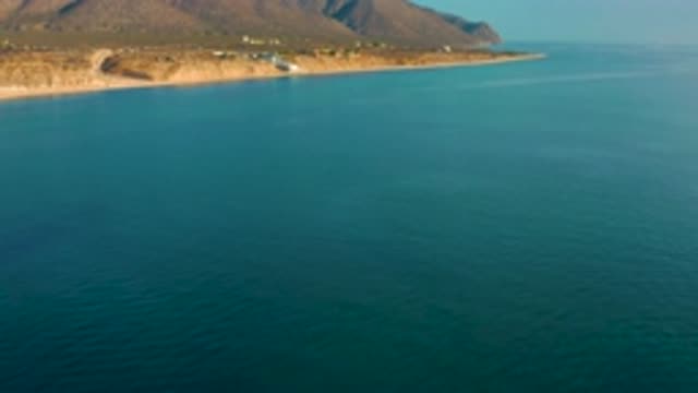 EL SARGENTO LA VENTANA MEXICO-2020: Aerial Video Of Ocean With A Mountain And