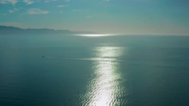 EL SARGENTO LA VENTANA MEXICO-2020: Aerial View Of Sun Reflection Onto The Sea
