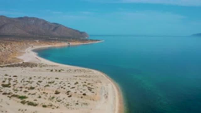 EL SARGENTO LA VENTANA MEXICO-2020: Aerial View Of A Calm Sea Along The Shore Of