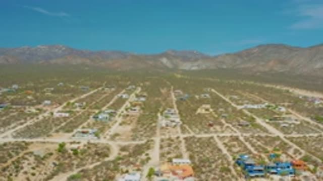 EL SARGENTO LA VENTANA MEXICO-2020: Air View Of A Small Village In A Desert