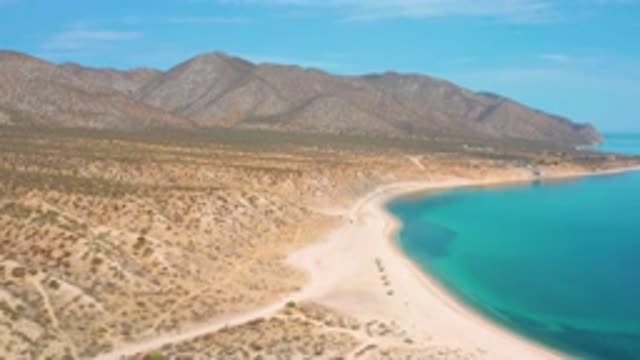 EL SARGENTO LA VENTANA MEXICO-2020: Overhead View Of A Desert Beach