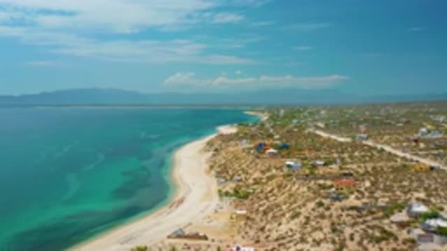 EL SARGENTO LA VENTANA MEXICO-2020: Beautiful Drone Shot Of A City Next To The Ocean