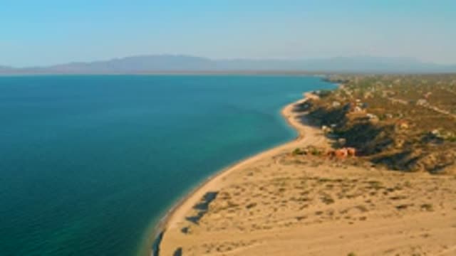 EL SARGENTO LA VENTANA MEXICO-2020: Top View Of A Mexican Beach And Sea With