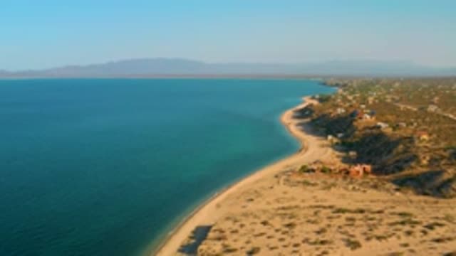 EL SARGENTO LA VENTANA MEXICO-2020: Beautiful Drone Shot Of The Calm Ocean Waves