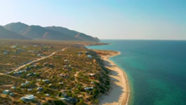 EL SARGENTO LA VENTANA MEXICO-2020: Drone Flying Over A Beach With Equal Parts