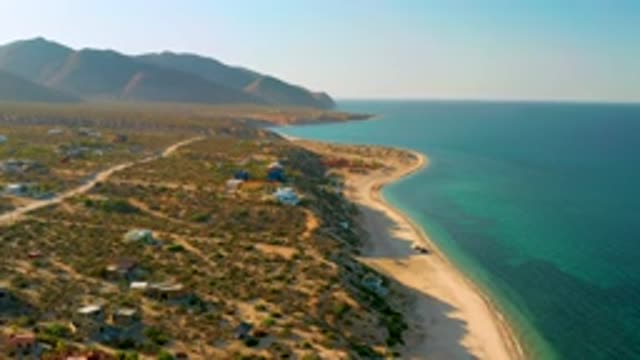 EL SARGENTO LA VENTANA MEXICO-2020: The Sea Is Turquoise Green And The Sand Is Golden