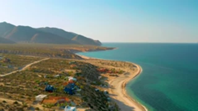 EL SARGENTO LA VENTANA MEXICO-2020: Beautiful Aerial View Of The Ocean Meeting Mountains