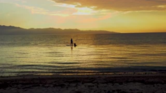 EL SARGENTO LA VENTANA MEXICO-2020: A Person On Kayak With His Belongings Slowly