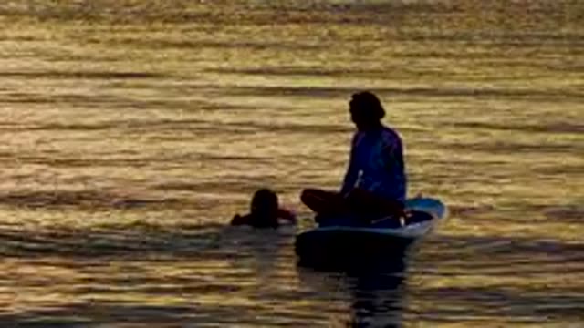 EL SARGENTO LA VENTANA MEXICO-2020: Two People In The Ocean During Sunset With