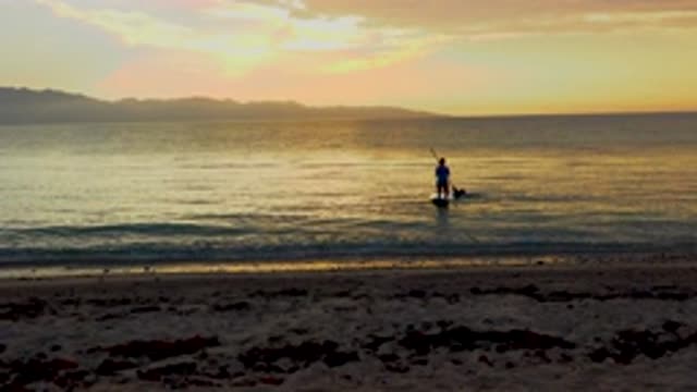 EL SARGENTO LA VENTANA MEXICO-2020: Paddle Boarding By The Beach At Sunset On