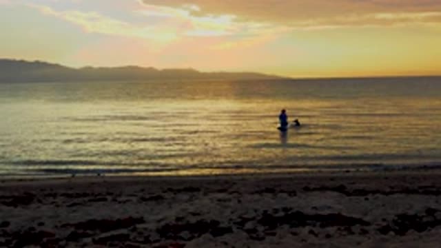EL SARGENTO LA VENTANA MEXICO-2020: Beautiful Sunset On The Beach Followed By A Paddleboarder