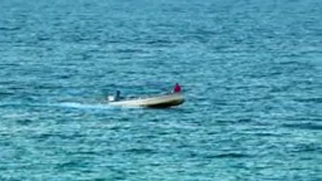 EL SARGENTO LA VENTANA MEXICO B-2020: A Couple Of People In A Motorboat Taking A