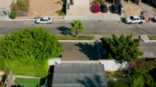 LOS CABOS MEXICO-2020: Aerial Drone Footage Of Suburban Neighborhood Houses With