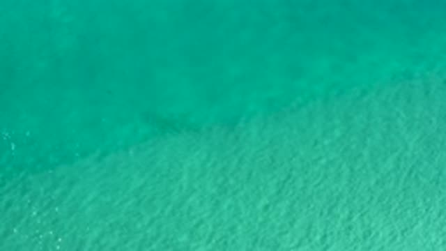 LOS CABOS MEXICO-2020: Top View of the Blue Sea with Gentle Waves
