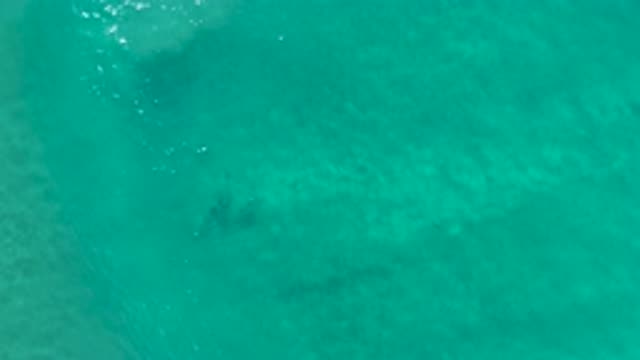 LOS CABOS MEXICO-2020: Drone Shot Of A Current Passing In The Ocean