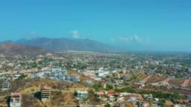 LOS CABOS MEXICO-2020: A Sprawling City On A Clear Day With Residential Areas In