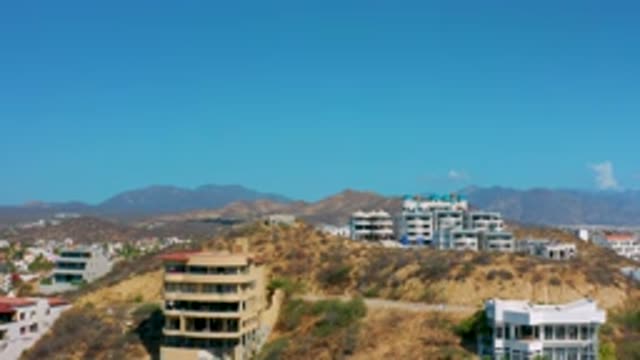 LOS CABOS MEXICO-2020: Houses And Condominiums In The Suburban Hills Against