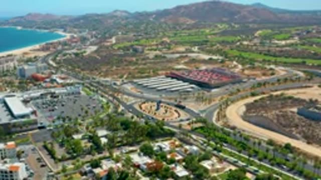 LOS CABOS MEXICO-2020: Animated City Center On A Sunny Day