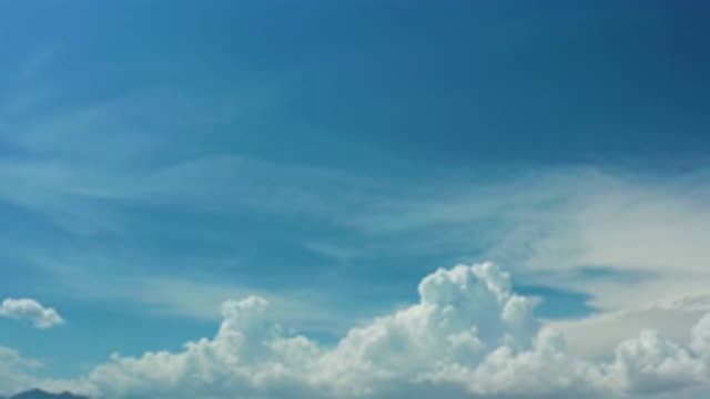 LOS CABOS MEXICO-2020: A Beautiful Blue Sky With Moving White Clouds In A Sunny