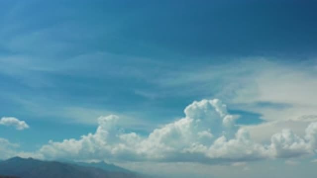 LOS CABOS MEXICO-2020: View Of Beautiful Billowy Clouds In An Endless Blue Sky