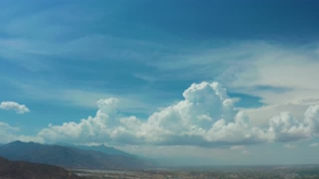 LOS CABOS MEXICO-2020: Cotton-Like Clouds During A Beautiful Day in Mexico