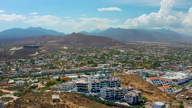 LOS CABOS MEXICO-2020: Bird's Eye View Of A Medium Sized City With A Few