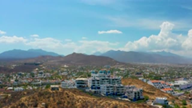 LOS CABOS MEXICO-2020: A Vast Overlooking View Of The Building Complex From The