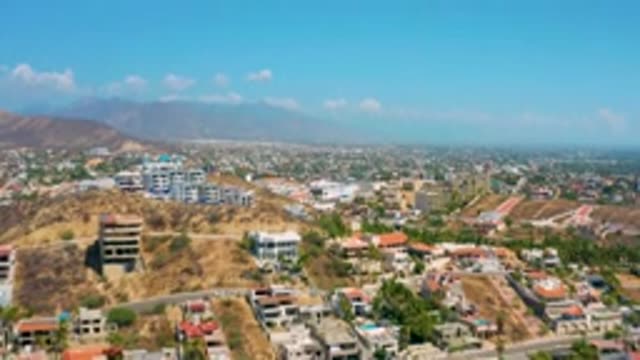 LOS CABOS MEXICO-2020: Drone Footage Of Mountainous Suburban Area