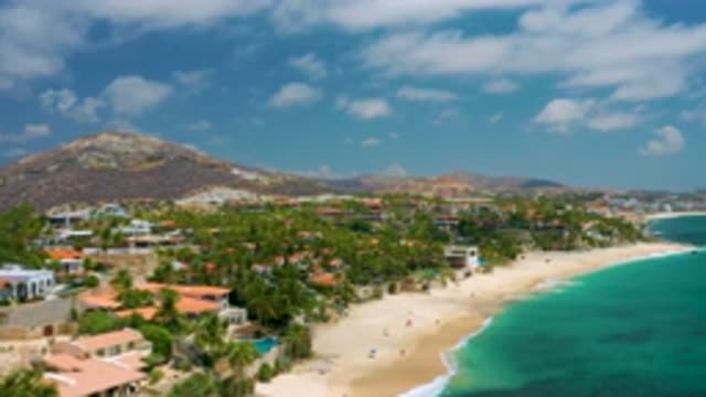 PALMILLA BEACH CABO MEXICO-2020: Beautiful Aerial Footage Of Beach Houses Along