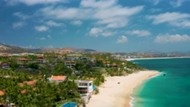 PALMILLA BEACH CABO MEXICO-2020: Sea Shore With Beautiful Resorts And Blue Sea