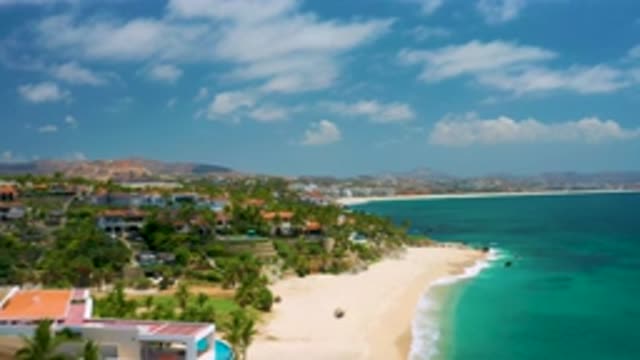 PALMILLA BEACH CABO MEXICO-2020: Beautiful Sight On The Ocean Beach In The Sand