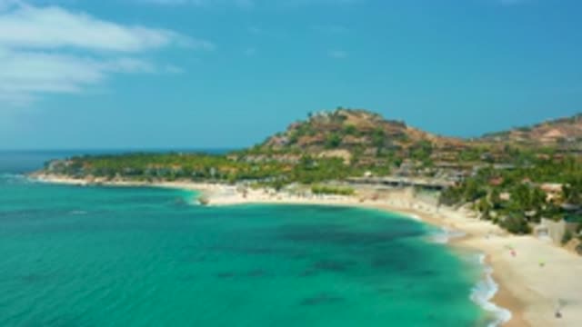 PALMILLA BEACH CABO MEXICO-2020: Turquoise Sea Leading To A White Sand Beach