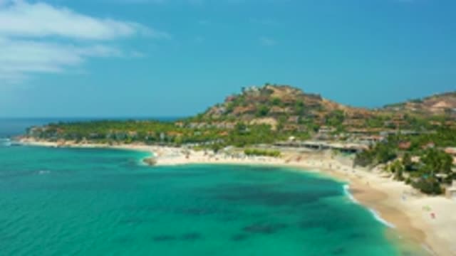 PALMILLA BEACH CABO MEXICO-2020: Slow Zoom On Beautiful Scenic Vacation Resort