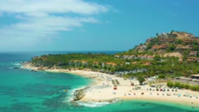 PALMILLA BEACH CABO MEXICO-2020: Clear Blue Skies Beautiful Water Front View