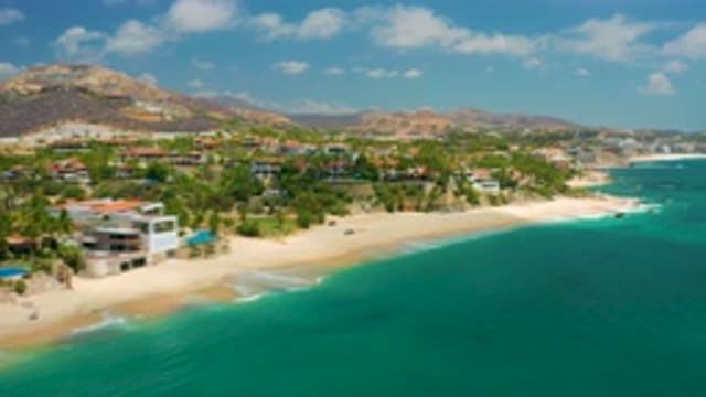 PALMILLA BEACH CABO MEXICO-2020: Beach Houses And Hills Near The Sea