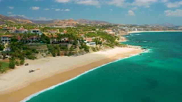 PALMILLA BEACH CABO MEXICO-2020: Coast Line With Ocean Waves Crashing Ashore