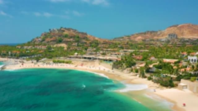 PALMILLA BEACH CABO MEXICO-2020: Beautiful Town View Of Beach And Ocean