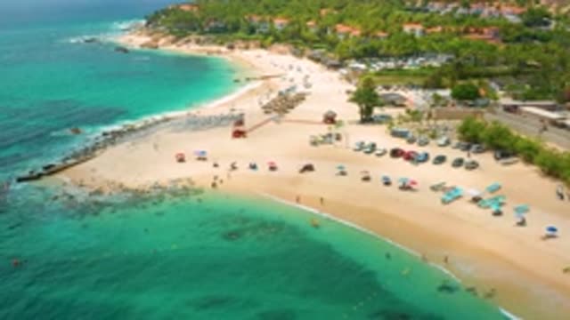 PALMILLA BEACH CABO MEXICO-2020: Sea Shore And Holiday Spot Green Trees