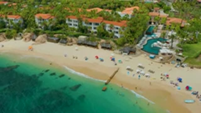 PALMILLA BEACH CABO MEXICO-2020: Buildings On Sea Shore With Beautiful Weather