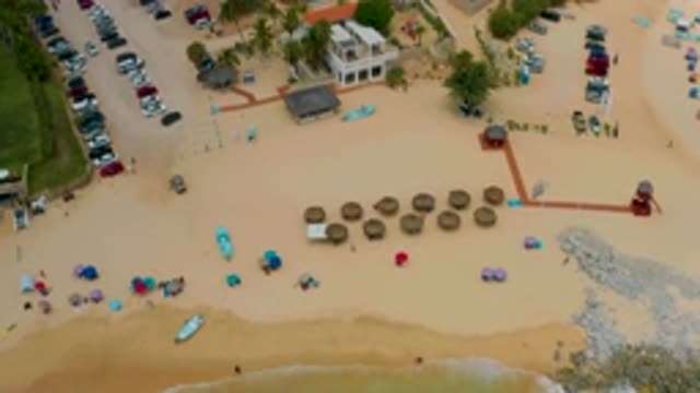 PALMILLA BEACH CABO MEXICO-2020: Drone Shot View Of A Vacation Spot On The Shore