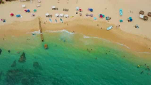 PALMILLA BEACH CABO MEXICO-2020: Beach With People Enjoying The Sun