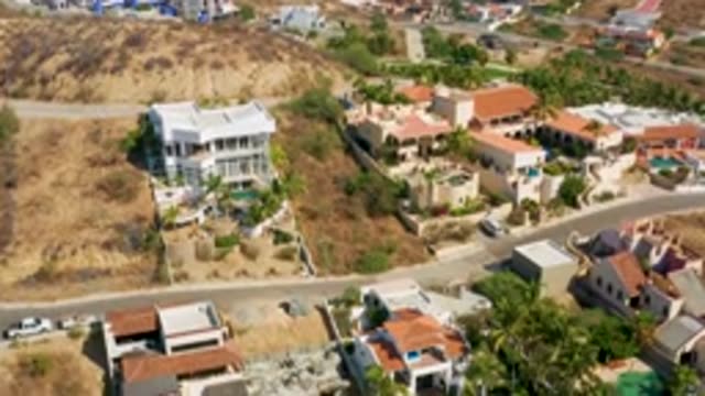 SAN JOSE DEL CABO MEXICO-2020: Aerial View Of Countryside Mansion In Residential