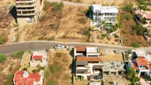SAN JOSE DEL CABO MEXICO-2020: Aerial View of Mansion Houses and Buildings