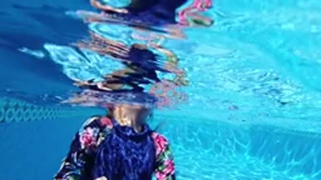 LOS CABOS MEXICO-2019: Swimming At The Pool On A Bright And Sunny Day