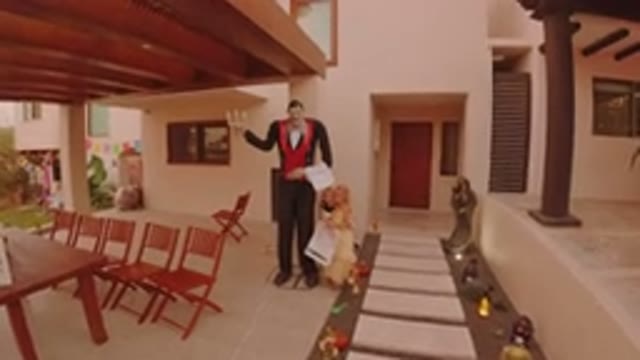 LOS CABOS MEXICO-2019: Two Children Walking On A Restaurant