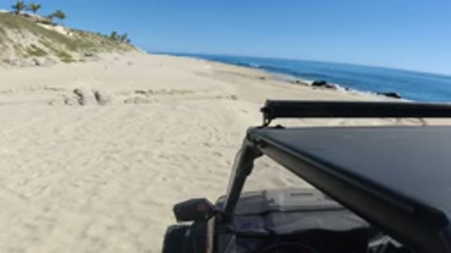 LOS CABOS MEXICO-2019: Driving On The Beach In My Car On A Lovely Day