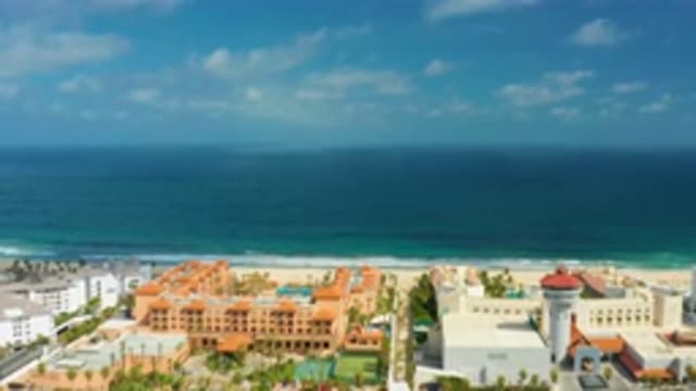 SAN JOSE DEL CABO MEXICO-2020: Panoramic View Of Coastal Beach Resort