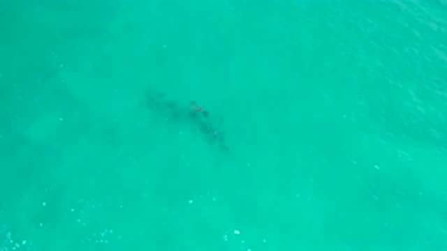SAN JOSE DEL CABO MEXICO-2020: Aerial Footage Of A Camera Looking Down At Clear Blue Water