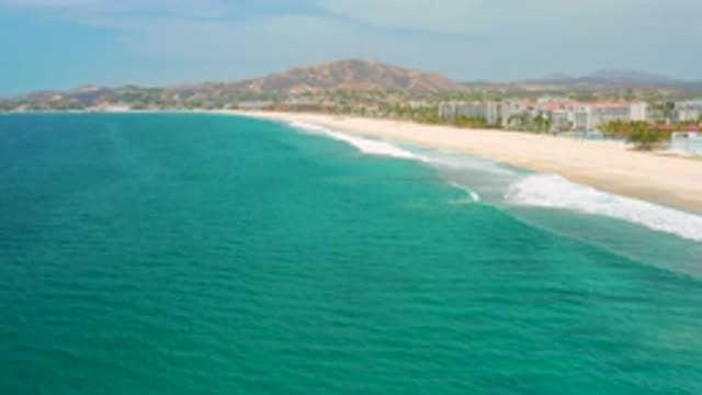 SAN JOSE DEL CABO MEXICO-2020: Skyline View Of Beach And Hotel Resort At The